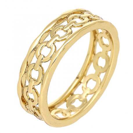 PIERŚCIONEK POZŁACANY 6 MM SAMO ZŁOTO XUPING 88506