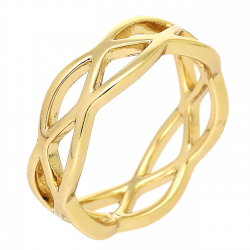 PIERŚCIONEK POZŁACANY 6 MM SAMO ZŁOTO XUPING 88508