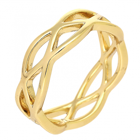 PIERŚCIONEK POZŁACANY 6 MM SAMO ZŁOTO XUPING 88508