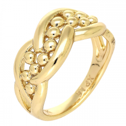 PIERŚCIONEK POZŁACANY 9 MM SAMO ZŁOTO XUPING 88509