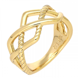 PIERŚCIONEK POZŁACANY 10 MM SAMO ZŁOTA XUPING 88511