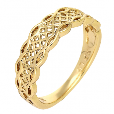 PIERŚCIONEK POZŁACANY 6 MM SAMO ZŁOTA XUPING 88514