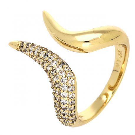 PIERŚCIONEK POZŁACANY 19 MM BRYLANTOWA ELEGANCJA XUPING 88516