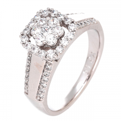 PIERŚCIONEK PLATYNOWANY 10 MM BRYLANTOWA ELEGANCJA XUPING 88528