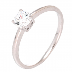 PIERŚCIONEK PLATYNOWANY 5 MM BRYLANT ZARĘCZYNOWY XUPING 88529