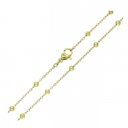 ŁAŃCUSZEK POZŁACANY 45 CM 3 MM S. STEEL TTM XUPING 88559