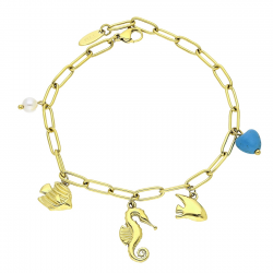 BRANSOLETKA POZŁACANA 20 CM S. STEEL TTM XUPING 88569