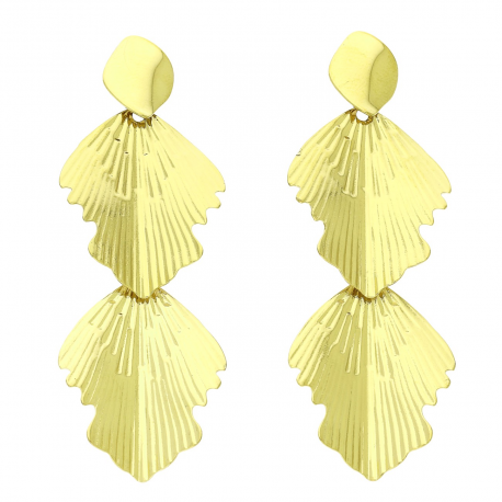 KOLCZYKI POZŁACANE 70/25 MM S. STEEL TTM XUPING 88575