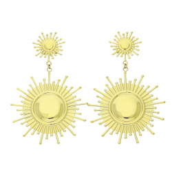 KOLCZYKI POZŁACANE 55/35 MM S. STEEL TTM XUPING 88577