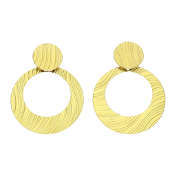 KOLCZYKI POZŁACANE 40/30 MM S. STEEL TTM XUPING 88579