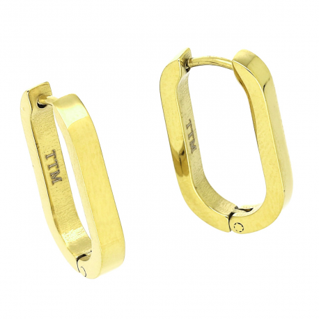 KOLCZYKI POZŁACANE 20/3 MM S. STEEL TTM XUPING 88581