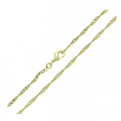 14K ŁAŃCUSZEK POZŁACANY 45 CM 2,3 MM SINGAPURKA XUPING 88586