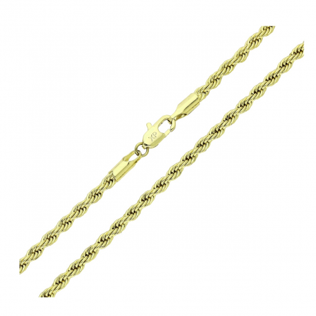 14K ŁAŃCUSZEK POZŁACANY 70 CM 2,9 MM KORDEL XUPING 88589