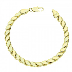 14K BRANSOLETKA POZŁACANA 17 CM 5,5 MM ELEGANCE XUPING 88595
