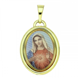 14K ZAWIESZKA POZŁACANA 28/15 MM MEDALIK XUPING 88600