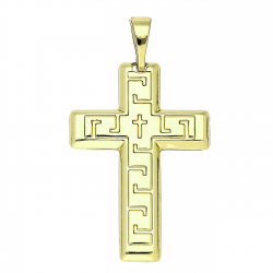 14K ZAWIESZKA POZŁACANA 33/18 MM KRZYŻYK XUPING 88601