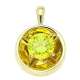 14K ZAWIESZKA POZŁACANA 22/15 MM CYTRYN W ZŁOTYM KRĘGU XUPING 88605