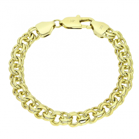 14K BRANSOLETKA POZŁACANA 19 CM 8,5 MM GARIBALDI XUPING 88610