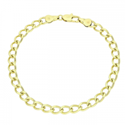 14K BRANSOLETKA POZŁACANA 19,5 CM 5 MM PANCERKA XUPING 88611