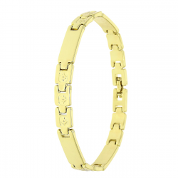 14K BRANSOLETKA POZŁACANA 19 CM 7 MM SAMO ZŁOTO XUPING 88614