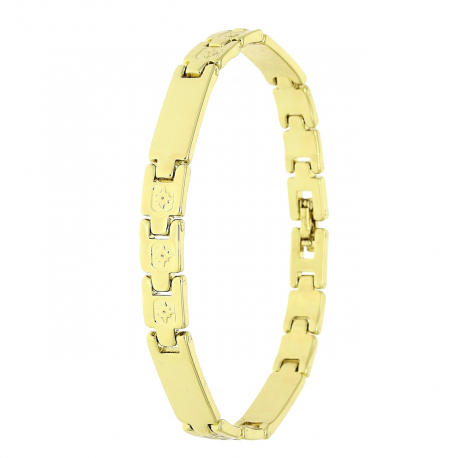 14K BRANSOLETKA POZŁACANA 19 CM 7 MM SAMO ZŁOTO XUPING 88614