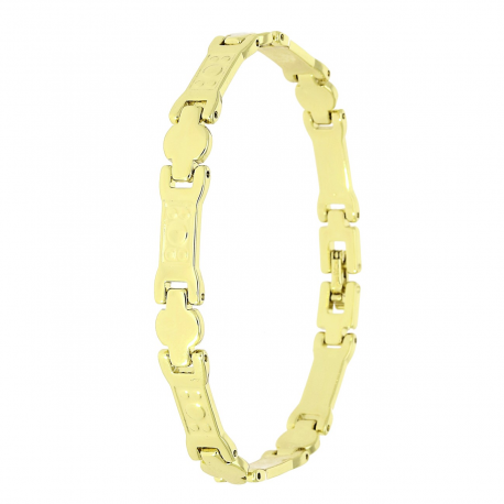 14K BRANSOLETKA POZŁACANA 19,5 CM 7 MM SAMO ZŁOTO XUPING 88615