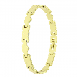 14K BRANSOLETKA POZŁACANA 19 CM 7 MM SAMO ZŁOTO XUPING 88616