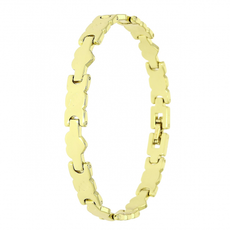 14K BRANSOLETKA POZŁACANA 19 CM 7 MM SAMO ZŁOTO XUPING 88616