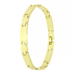 14K BRANSOLETKA POZŁACANA 19 CM 7 MM SAMO ZŁOTO XUPING 88617