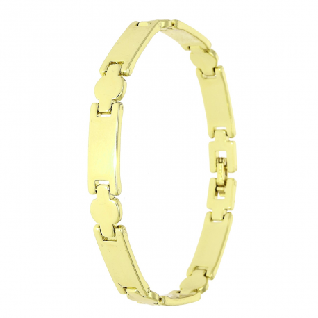 14K BRANSOLETKA POZŁACANA 19 CM 7 MM SAMO ZŁOTO XUPING 88617