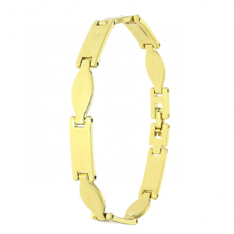 14K BRANSOLETKA POZŁACANA 19 CM 7 MM SAMO ZŁOTO XUPING 88618