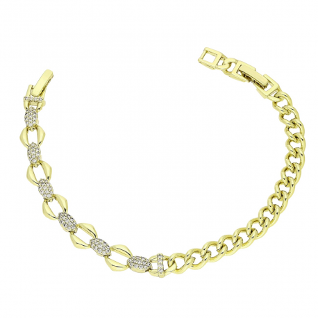 14K BRANSOLETKA POZŁACANA 19-17 CM 6,5 MM ELEGANCE XUPING 88620