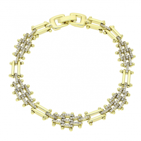 14K BRANSOLETKA POZŁACANA 18,5 CM 10 MM LUXURY XUPING 88621