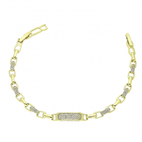 14K BRANSOLETKA POZŁACANA 19-17 CM 5 MM ELEGANCE XUPING 88622