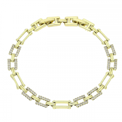 14K BRANSOLETKA POZŁACANA 19-17 CM 6 MM ELEGANCE XUPING 88623