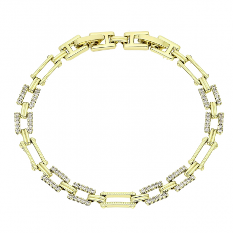 14K BRANSOLETKA POZŁACANA 19-17 CM 6 MM ELEGANCE XUPING 88623