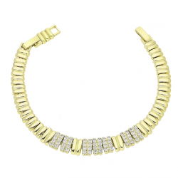 14K BRANSOLETKA POZŁACANA 19-17 CM 8,5 MM ELEGANCE XUPING 88624