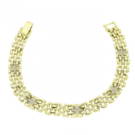 14K BRANSOLETKA POZŁACANA 19 CM 9 MM ELEGANCE XUPING 88625