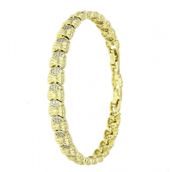 14K BRANSOLETKA POZŁACANA 18,5-16,5 CM 7 MM ELEGANCE XUPING 88626