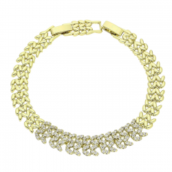 14K BRANSOLETKA POZŁACANA 19-17 CM 10 MM ELEGANCE XUPING 88628