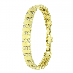 14K BRANSOLETKA POZŁACANA 19-17 CM 9 MM ELEGANCE XUPING 88629