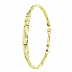 14K BRANSOLETKA POZŁACANA 19-17 CM 5 MM ELEGANCE XUPING 88630