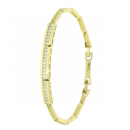 14K BRANSOLETKA POZŁACANA 19-17 CM 5 MM ELEGANCE XUPING 88630