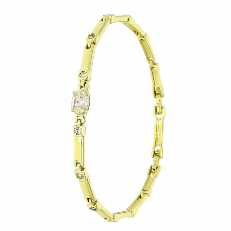 14K BRANSOLETKA POZŁACANA 19-17 CM 5 MM ELEGANCE XUPING 88631