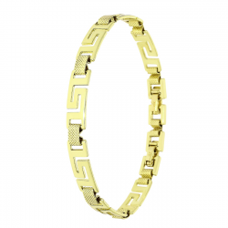 14K BRANSOLETKA POZŁACANA 18,5-17 CM 6,5 MM ZŁOTY GREK XUPING 88633