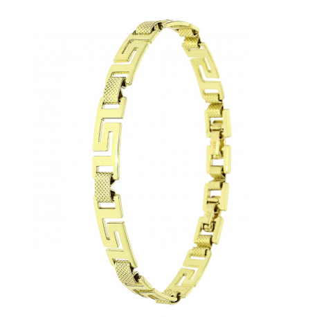 14K BRANSOLETKA POZŁACANA 18,5-17 CM 6,5 MM ZŁOTY GREK XUPING 88633