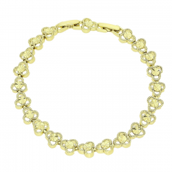 14K BRANSOLETKA POZŁACANA 19,5-17,5 CM 7,5 MM DIAMENTOWANA XUPING 88635