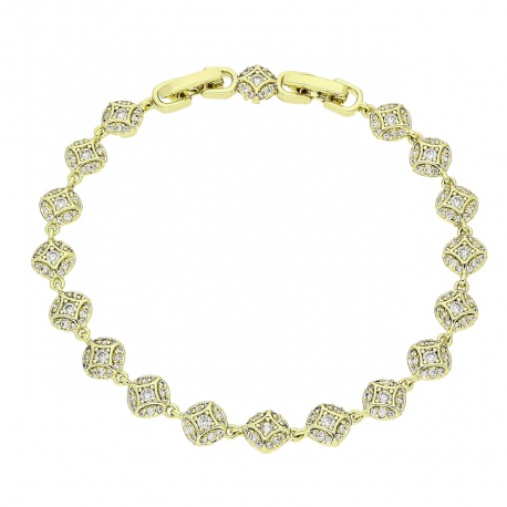 14K BRANSOLETKA POZŁACANA 19-17 CM 7 MM ELEGANCE XUPING 88636