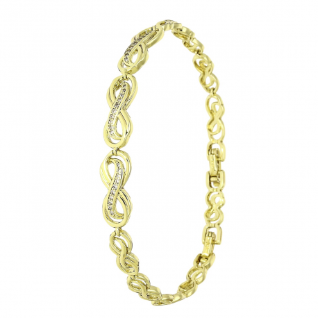 14K BRANSOLETKA POZŁACANA 19-17 CM 7 MM INFINITI XUPING 88637
