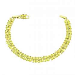 14K BRANSOLETKA POZŁACANA 19,5-17,5 CM 8 MM LUXURY XUPING 88642